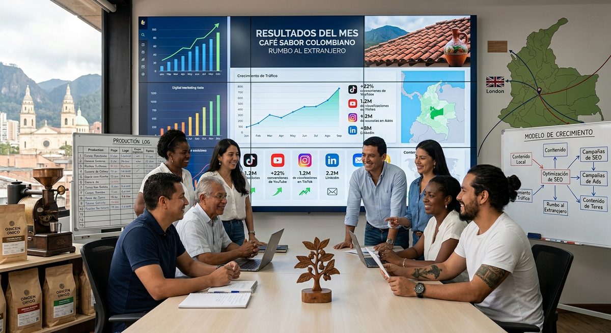 Pyme colombiana creciendo con marketing digital pymes Colombia